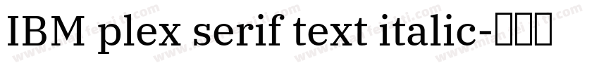 IBM plex serif text italic字体转换
